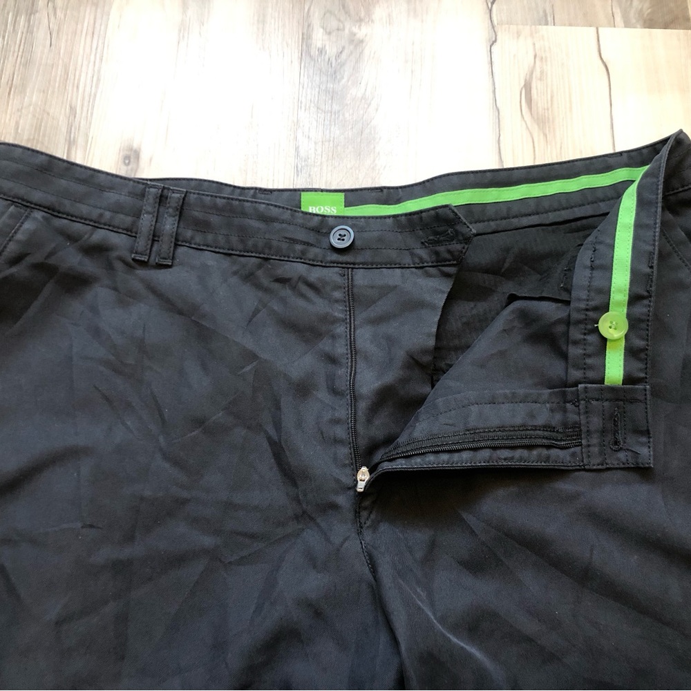 Boss Hugo Boss Hitch Black Flat-Front Men's Shorts 50196230 Golf Green Label - Picture 11 of 15